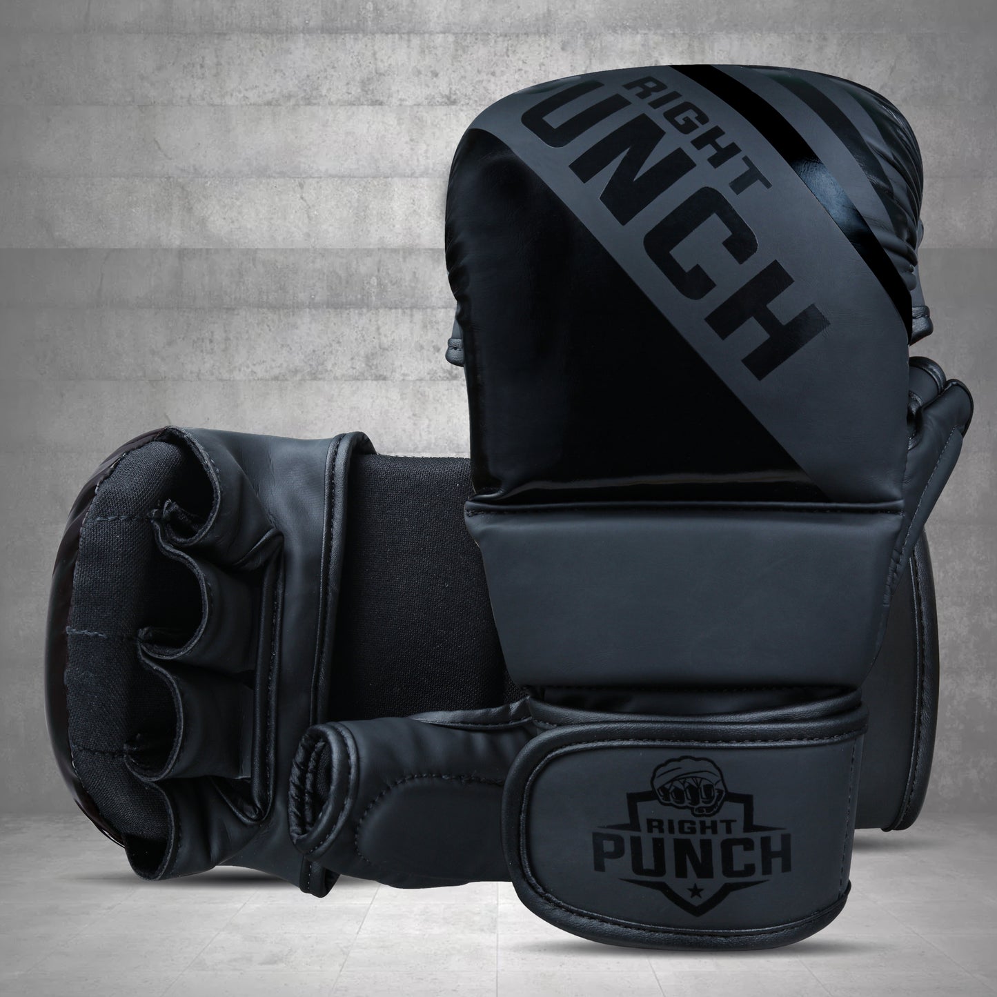 Black MMA Shooter Gloves