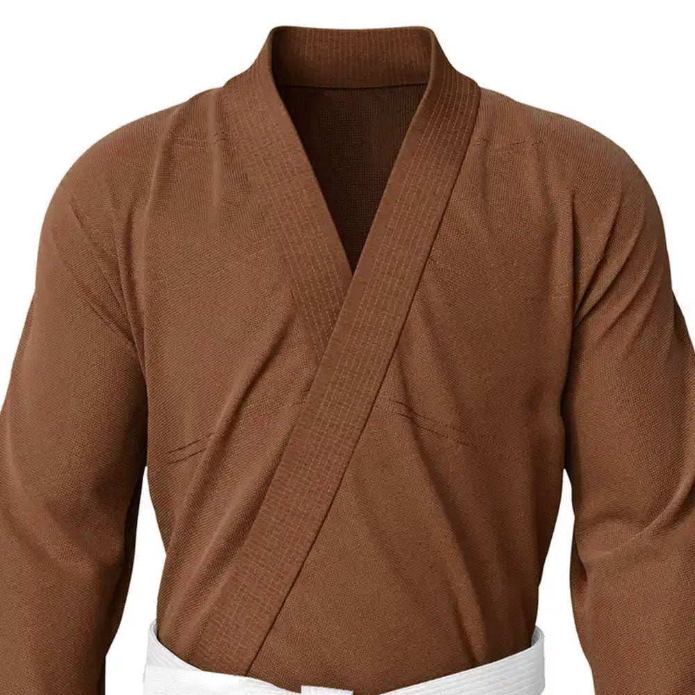 BJJ Gi for Men & Women Brazilian Jiu Jitsu GI Brown Suit with Free Belt 450 GSM.