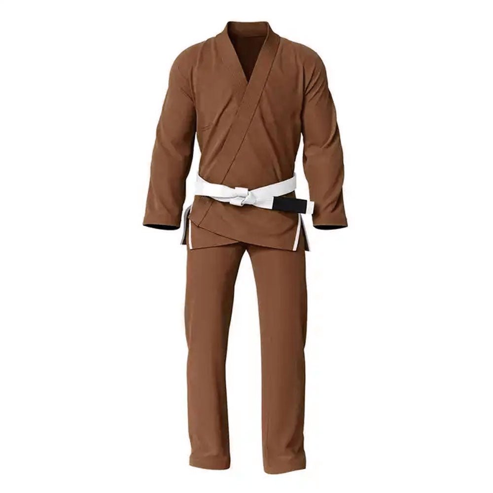 BJJ Gi for Men & Women Brazilian Jiu Jitsu GI Brown Suit with Free Belt 450 GSM.