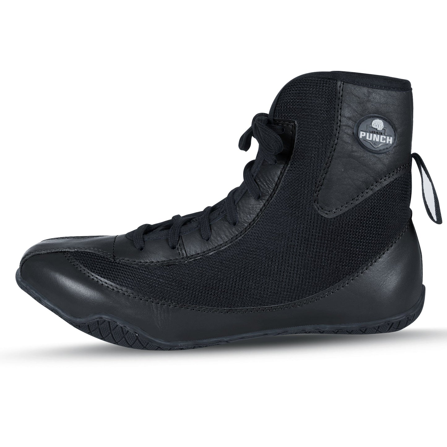 RightPunch High - Top Black Boxing and Wrestling Shoes - RightPunch Sports