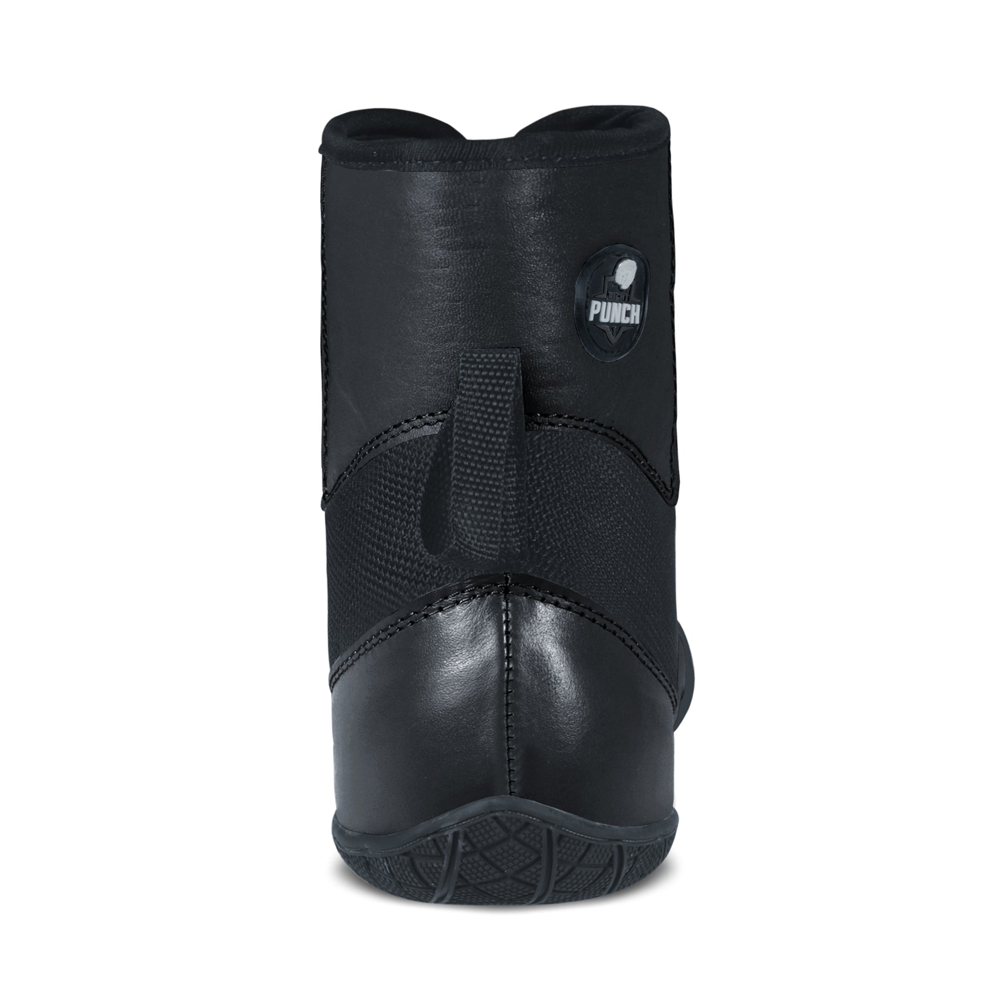 RightPunch High - Top Black Boxing and Wrestling Shoes - RightPunch Sports