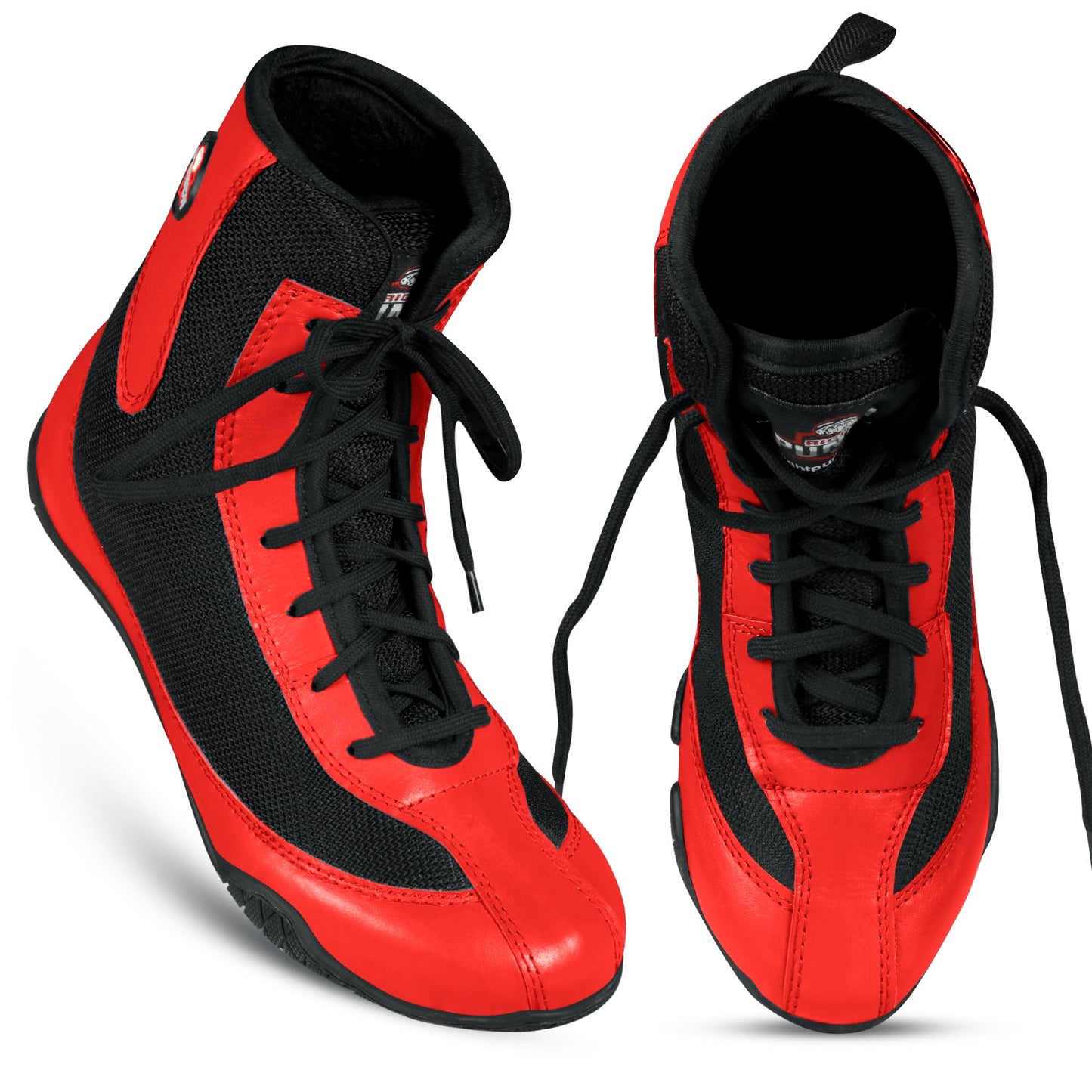 RightPunch Red High - Top Boxing and Wrestling Shoes - RightPunch Sports