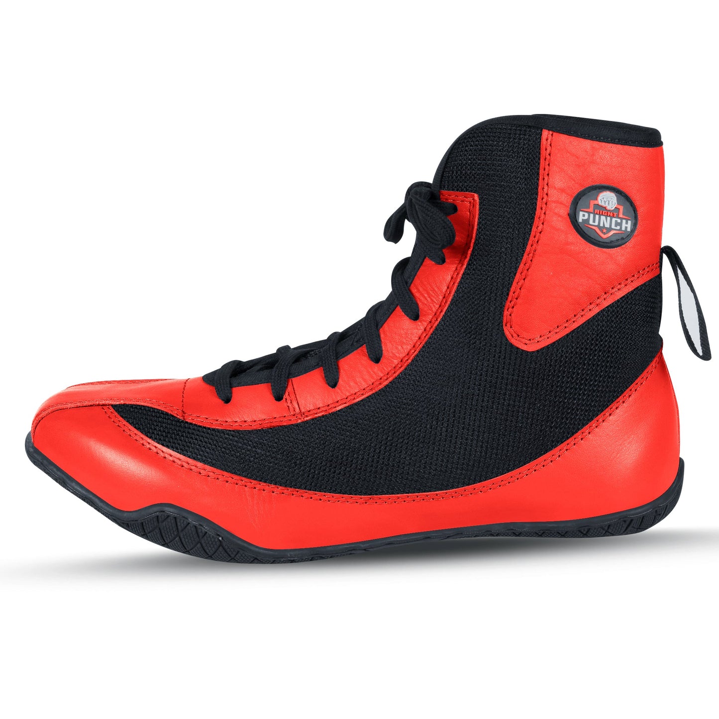 RightPunch Red High - Top Boxing and Wrestling Shoes - RightPunch Sports