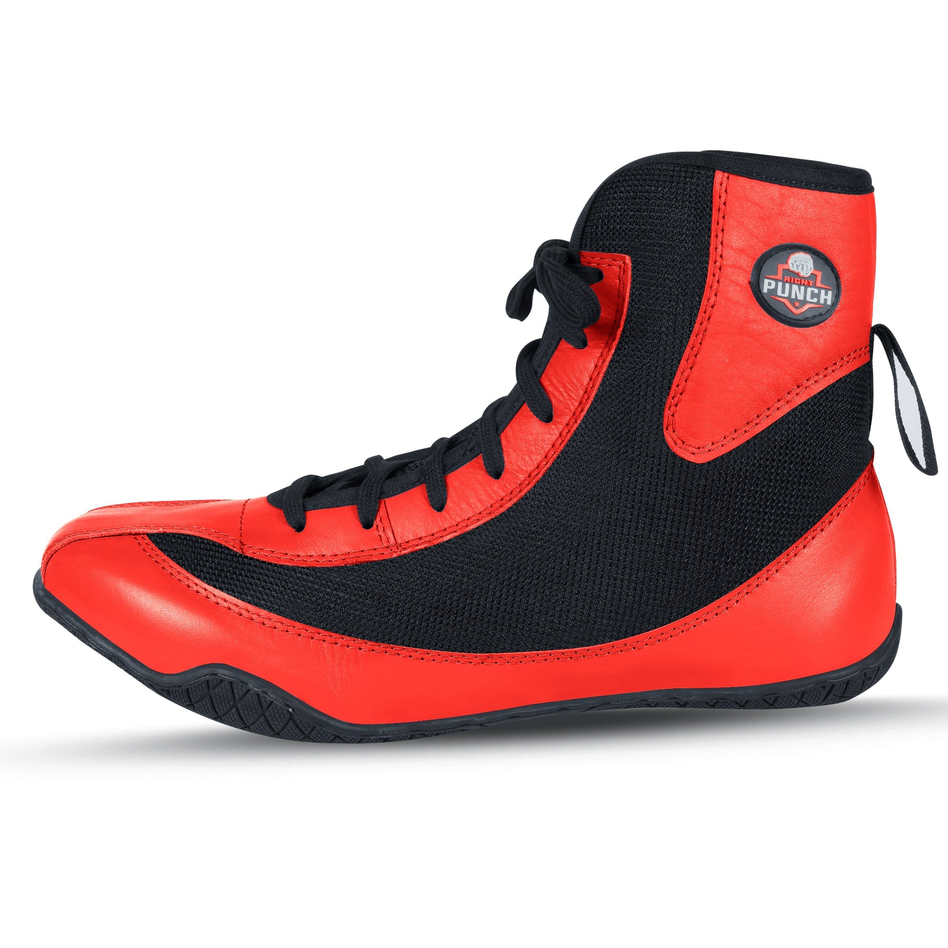 RightPunch Red High - Top Boxing and Wrestling Shoes - RightPunch Sports