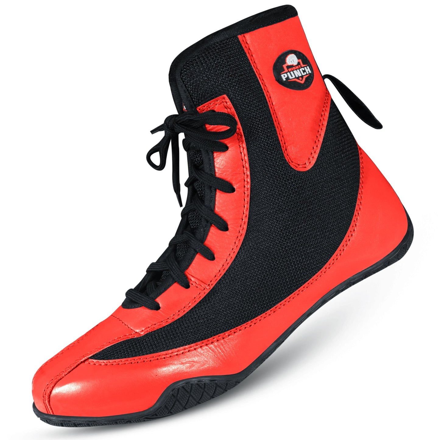 RightPunch Red High - Top Boxing and Wrestling Shoes - RightPunch Sports