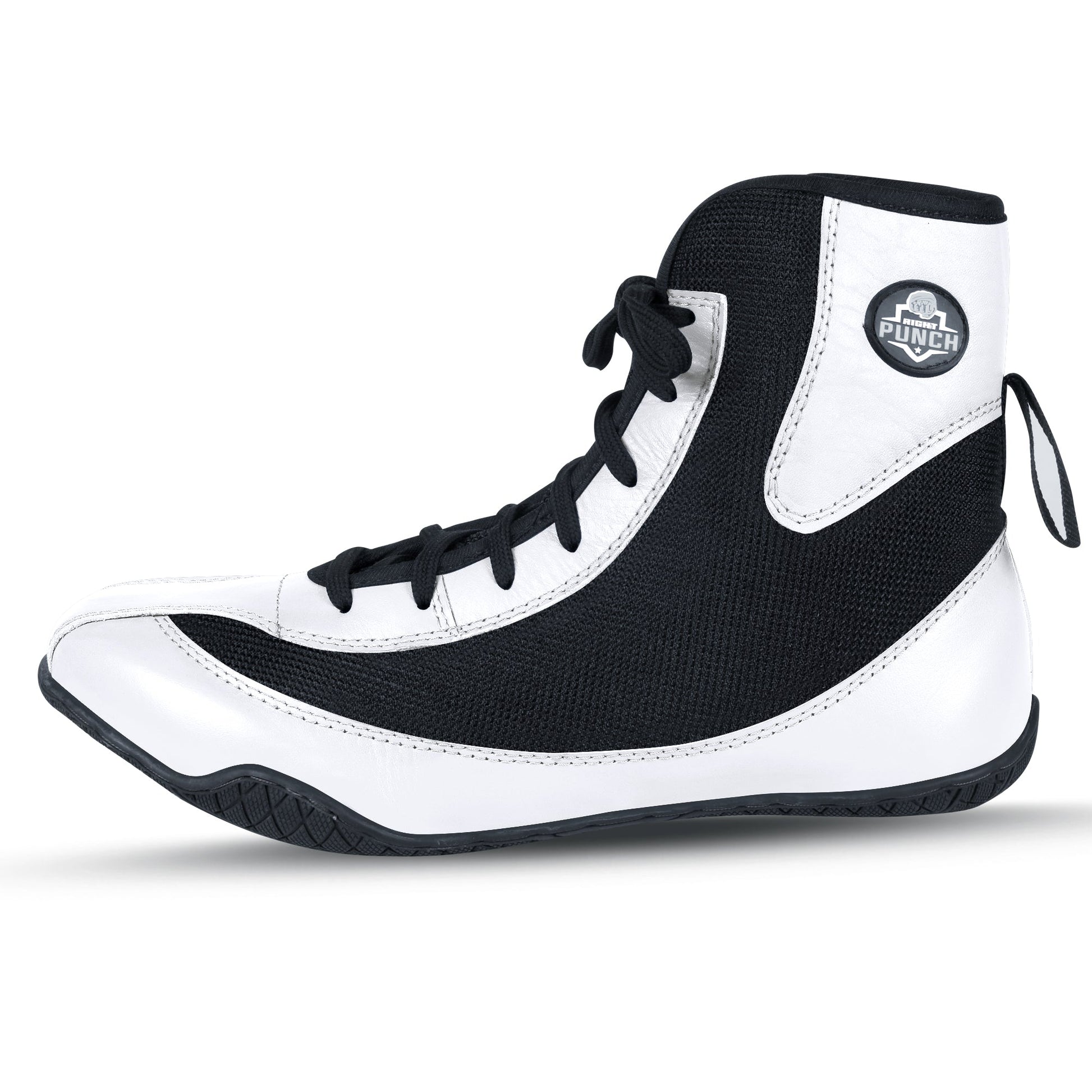RightPunch White High - Top Boxing and Wrestling Shoes - RightPunch Sports