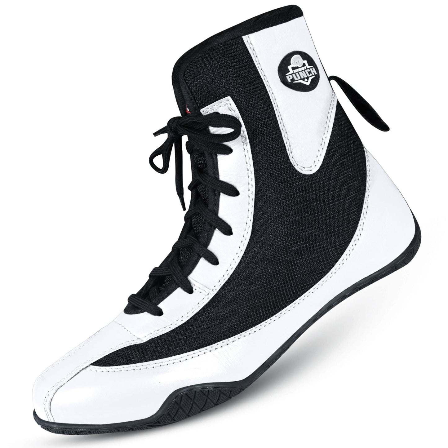 RightPunch White High - Top Boxing and Wrestling Shoes - RightPunch Sports