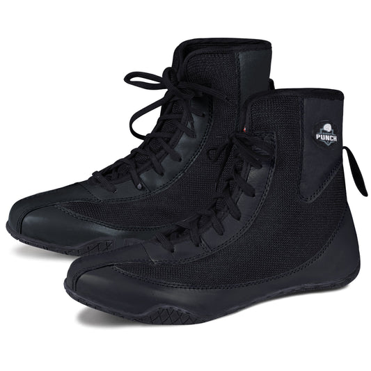 RightPunch White High - Top Boxing and Wrestling Shoes - RightPunch Sports